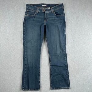 Vintage Y2K Levi's 542 Low Rise Flare Jeans Dark Wash Denim Women 18M Flap Rodeo